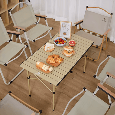 Table camping pliante - CampingFoldingTable™ - Doré